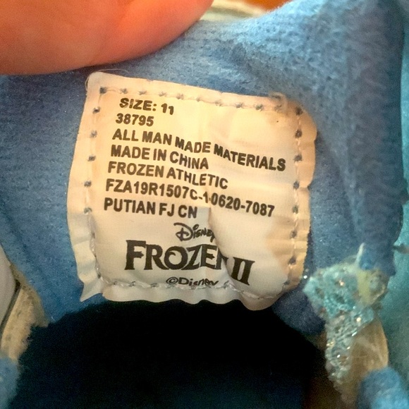 Disney Frozen Little Girl’s light up Sneakers EUC - Picture 8 of 9
